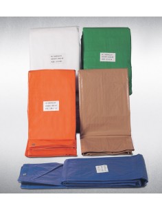 Αγόρασε Μουσαμάδες Αδιάβροχοι με Κρίκους Πορτοκαλί-Μπεζ 120gr/m2 απ...